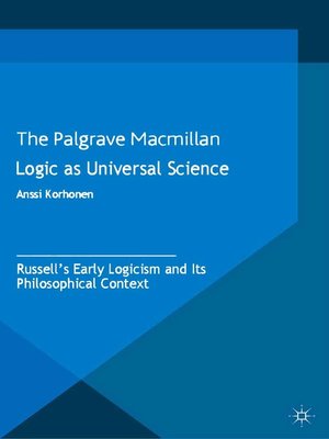 cover image of Logic as Universal Science